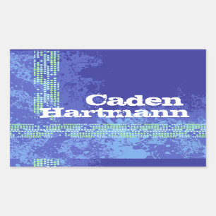 Tiener boys sportnaam donkerblauw id label sticker