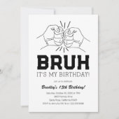 Tiener Bruh Het is mijn verjaardagsfeestje Kaart (Voorkant)