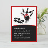 tiener Bruh hit bowling alley leuke verjaardagsavo Kaart (Staand voorkant)