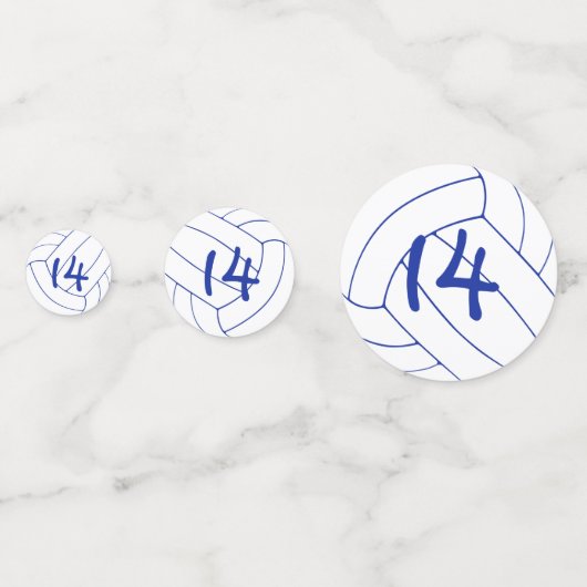 tiener dk zwarte volleybalpartij confetti (Achterkanten)