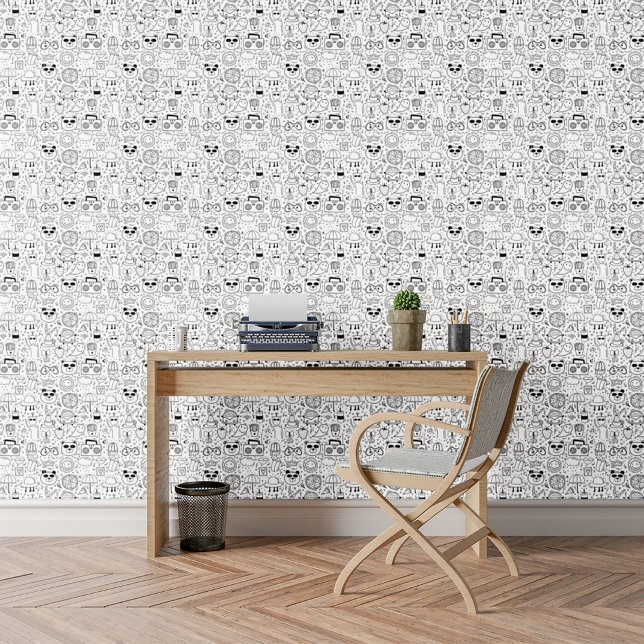 Tiener Doodle Ruimte Behang (Creator heeft geüpload)