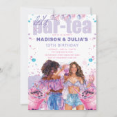 Tiener Dubbele Boba Bubble Thee Verjaardag Kaart (Voorkant)