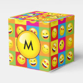 Tiener Emoji Party Emoticon Gezichten Bedankdoosjes (Voorkant Zijde)