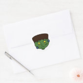 Tiener Frankenstein Monster Ronde Sticker (Envelop)