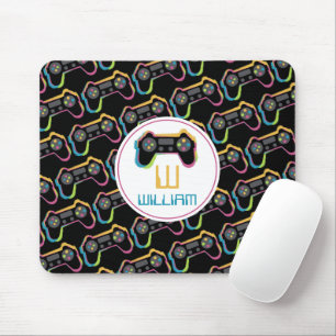 Tiener Gamen Gamer Videospel Kinderen Monogram Muismat