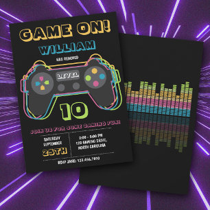 Tiener Gamen Gamer Videospel Speler Retro Verjaard Kaart