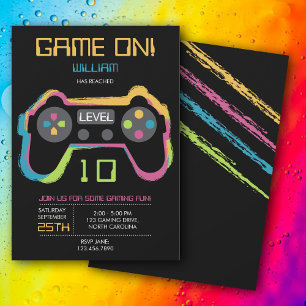 Tiener Gamen Gamer Videospel Speler Verjaardag Kaart