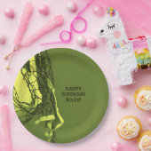 Tiener Gele Verjaardag Party Net & Volleybal Papieren Bordje (Feest)