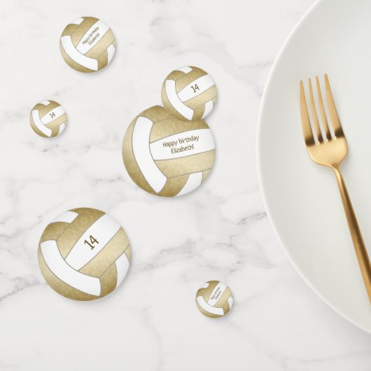 tiener gouden volleybalfeest confetti (Groep)