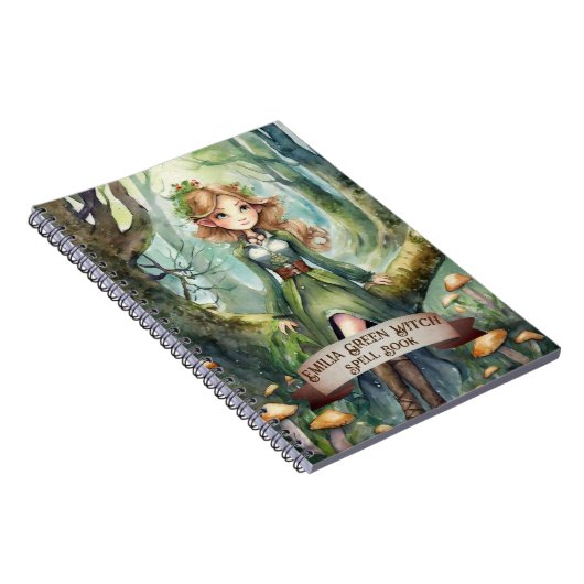 Tiener GROENE Heksen Spreuken Boek Grimoire Notitieboek (Rechterzijde)