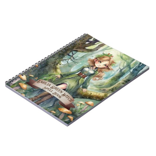 Tiener GROENE Heksen Spreuken Boek Grimoire Notitieboek (Linkerzijde)