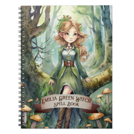 Tiener GROENE Heksen Spreuken Boek Grimoire Notitieboek (Voorkant)