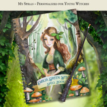 Tiener GROENE Heksen Spreukenboek Grimoire