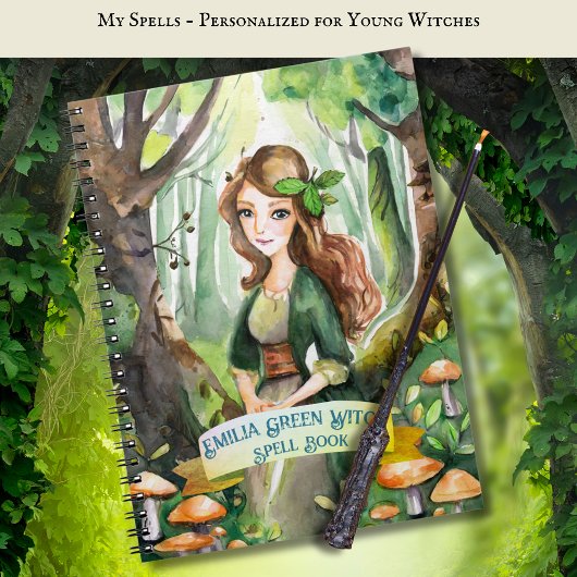 Tiener GROENE Heksen Spreukenboek Grimoire Notitieboek