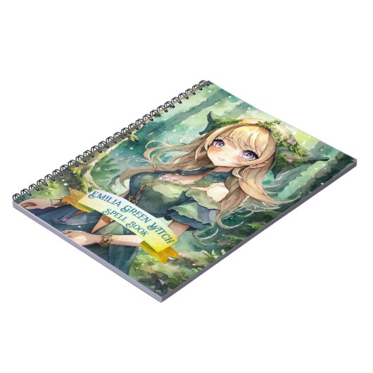 Tiener GROENE Heksenspreuken Boek Grimoire Notitieboek (Linkerzijde)