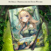 Tiener GROENE Heksenspreuken Boek Grimoire Notitieboek