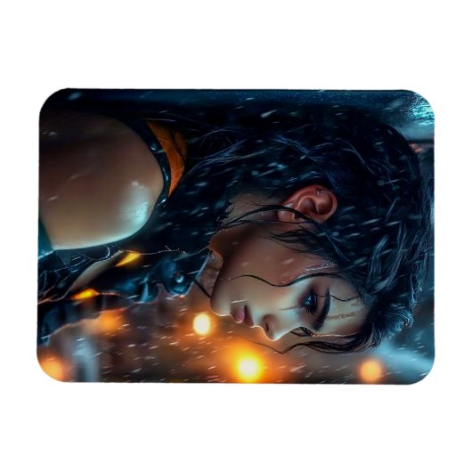 Tiener in de regen magneet (Horizontaal)