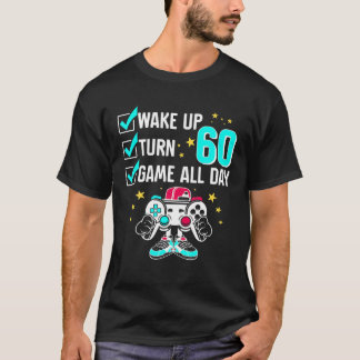 Tiener Jongen Meisje Gamer Verjaardag 60 Jaar Oud  T-shirt