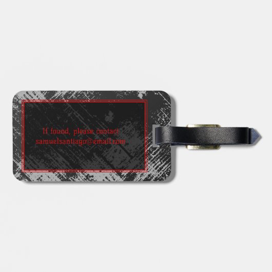 Tiener Jongen Monogram Naam Bagagelabel (Achterkant horizontaal)