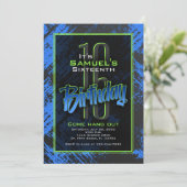 Tiener jongen verjaardag kaart (Staand voorkant)