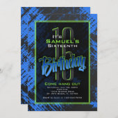 Tiener jongen verjaardag kaart (Voorkant / Achterkant)