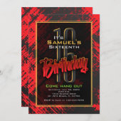 Tiener jongen verjaardag kaart (Voorkant / Achterkant)