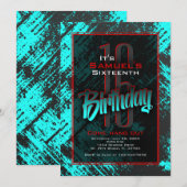 Tiener jongen verjaardag kaart (Voorkant / Achterkant)