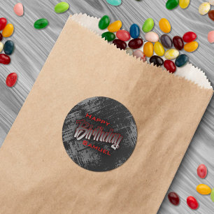 Tiener jongen verjaardag ronde sticker