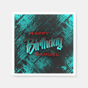 Tiener jongen verjaardag servet