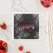 Tiener jongen verjaardag servet (Insitu)