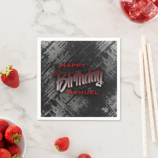 Tiener jongen verjaardag servet (Insitu)