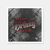 Tiener jongen verjaardag servet (Voorkant)