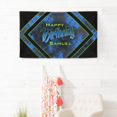 Tiener jongen verjaardag spandoek (Insitu)