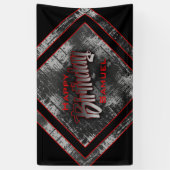 Tiener jongen verjaardag spandoek (Verticaal)