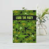 Tiener Jongens Verjaardag Camo Stars Party Kaart (Staand voorkant)