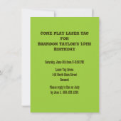 Tiener Jongens Verjaardag Camo Stars Party Kaart (Achterkant)