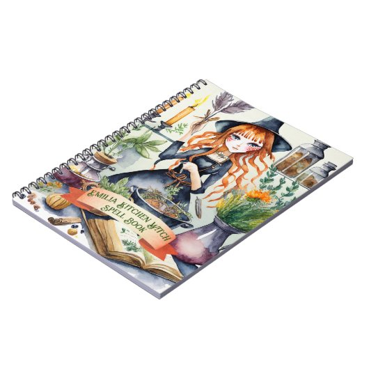 Tiener KEUKEN Heks Toverboek Grimoire Notitieboek (Linkerzijde)