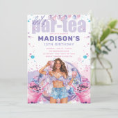 Tiener Kleurrijke Boba Bubble Tea Verjaardag Kaart (Staand voorkant)