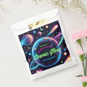 Tiener kosmische gloed ruimte thema verjaardagsfee bedankzakje (Gezegeld)
