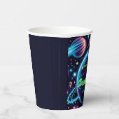 Tiener kosmische gloed ruimte thema verjaardagsfee papieren bekers (Rechts)