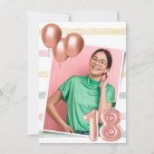 Tiener Meisje 18e Verjaardag Party Foto Kaart (Voorkant)