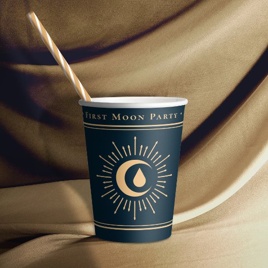 Tiener Meisje Celestial Blauw Eerste Maan Periode  Papieren Bekers