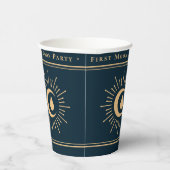 Tiener Meisje Celestial Blauw Eerste Maan Periode  Papieren Bekers (Rechts)