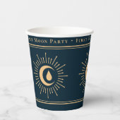 Tiener Meisje Celestial Blauw Eerste Maan Periode  Papieren Bekers (Voorkant)