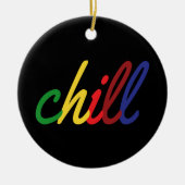 Tiener Meisje Chillen Retro Kleuren Keramisch Ornament (Voorkant)