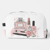 Tiener Meisje Cosmetica in Roze en Wit Toilettasje (Voorkant)
