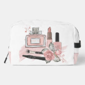 Tiener Meisje Cosmetica in Roze en Wit Toilettasje (Achterkant)