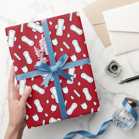 Tiener Meisje Eerste Periode Bloed Rode Menses Pad Cadeaupapier (Geschenken)