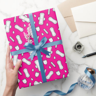 Tiener Meisje Eerste Periode Hot Roze Menstratie P Cadeaupapier