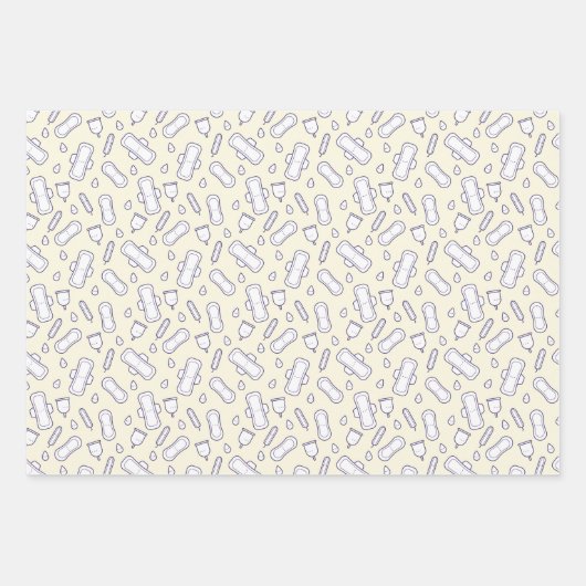 Tiener Meisje Eerste Periode Party Menstruatiepatr Inpakpapier Vel (Voorkant 3)